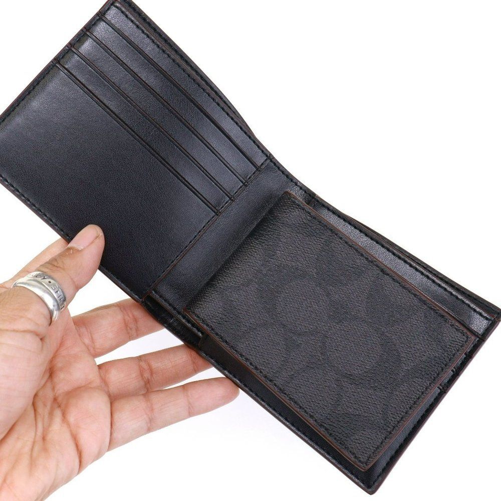 NWT Coach Compact Bifold Wallet w ID Case Combo Set